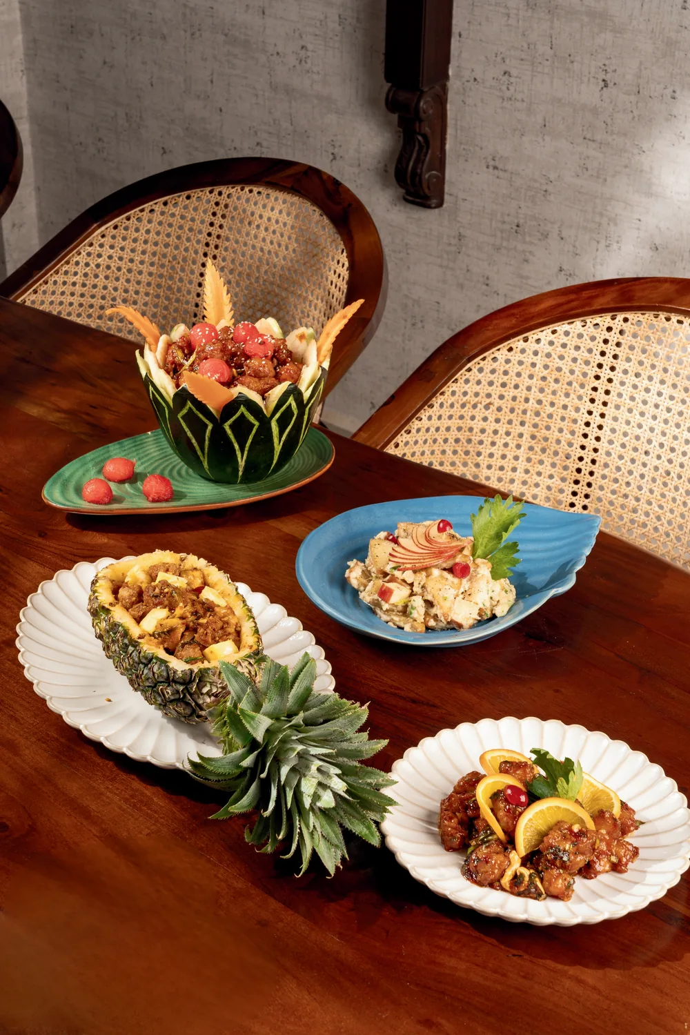 A spread of Besta signature dishes on the table