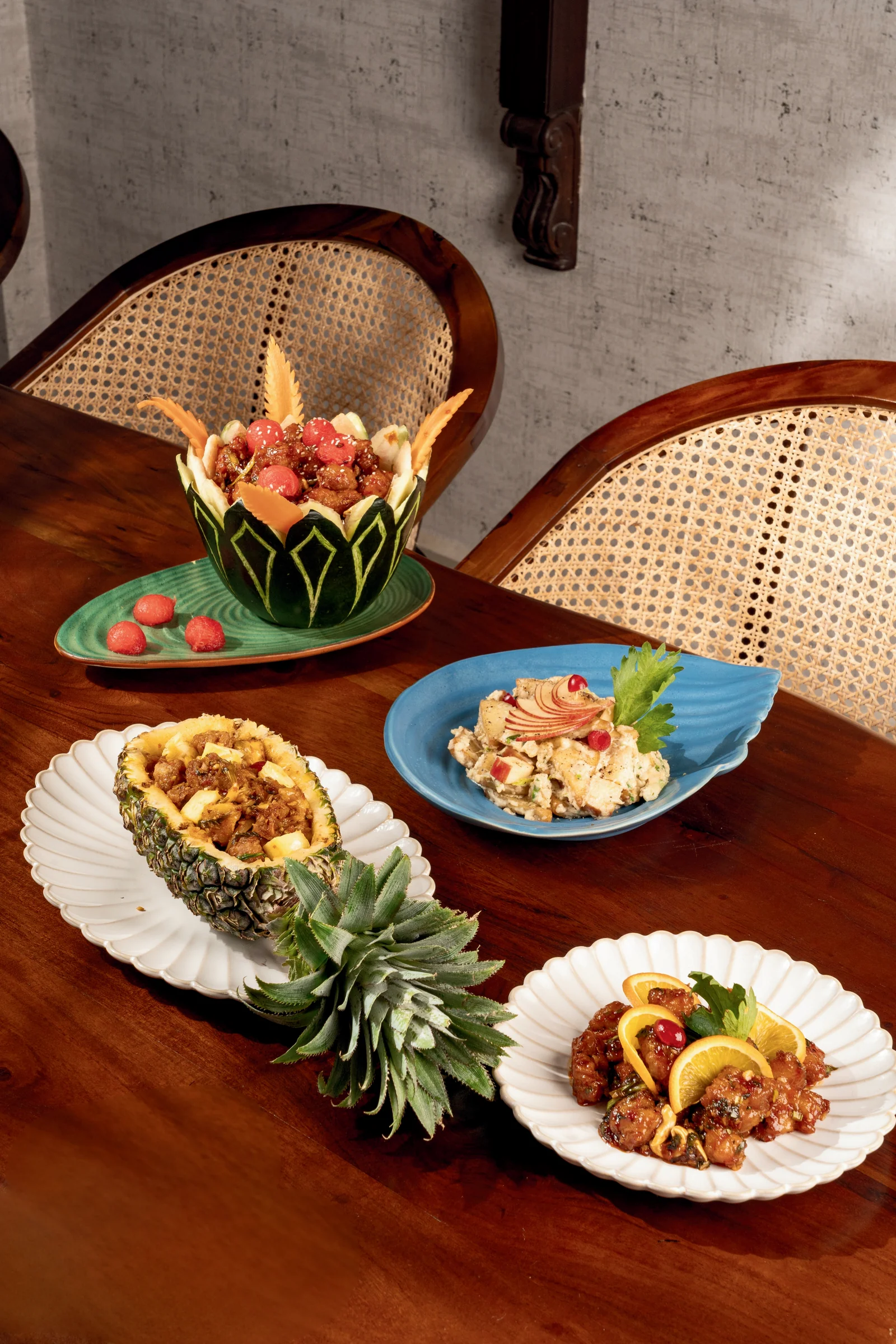 A spread of Besta signature dishes, biryani, tandoori and curries in Vijayawada